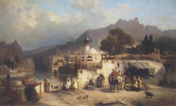 Paul von Franken Paul von Franken. View of Tiflis France oil painting art